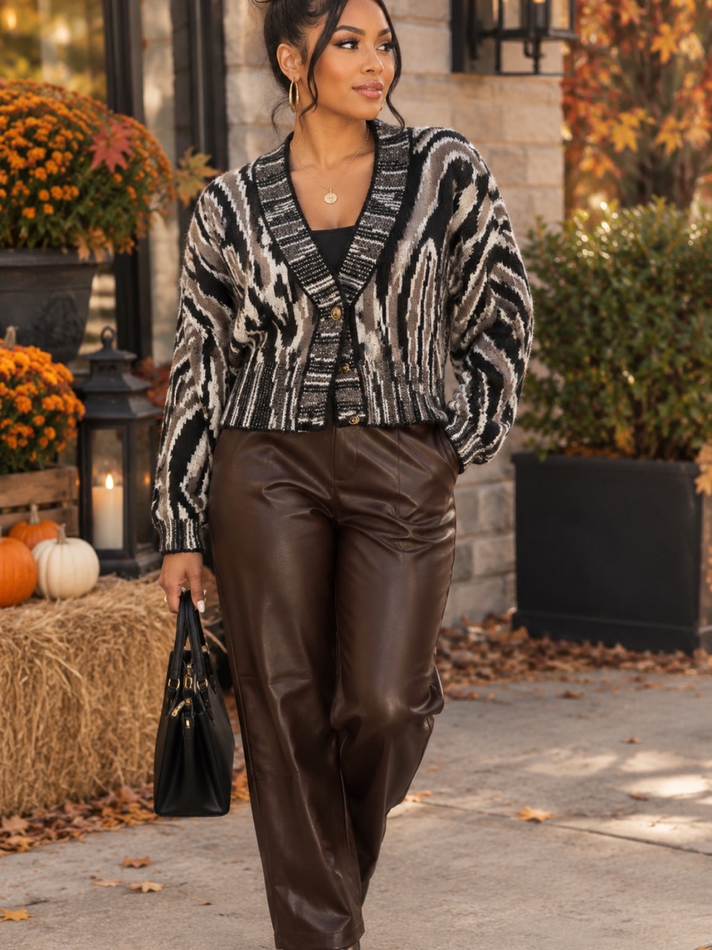 Stripe Printed Cardigan